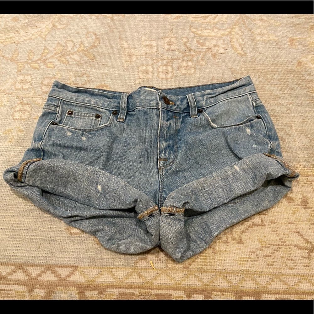 J.Crew Light Wash Cuffed Denim Shorts